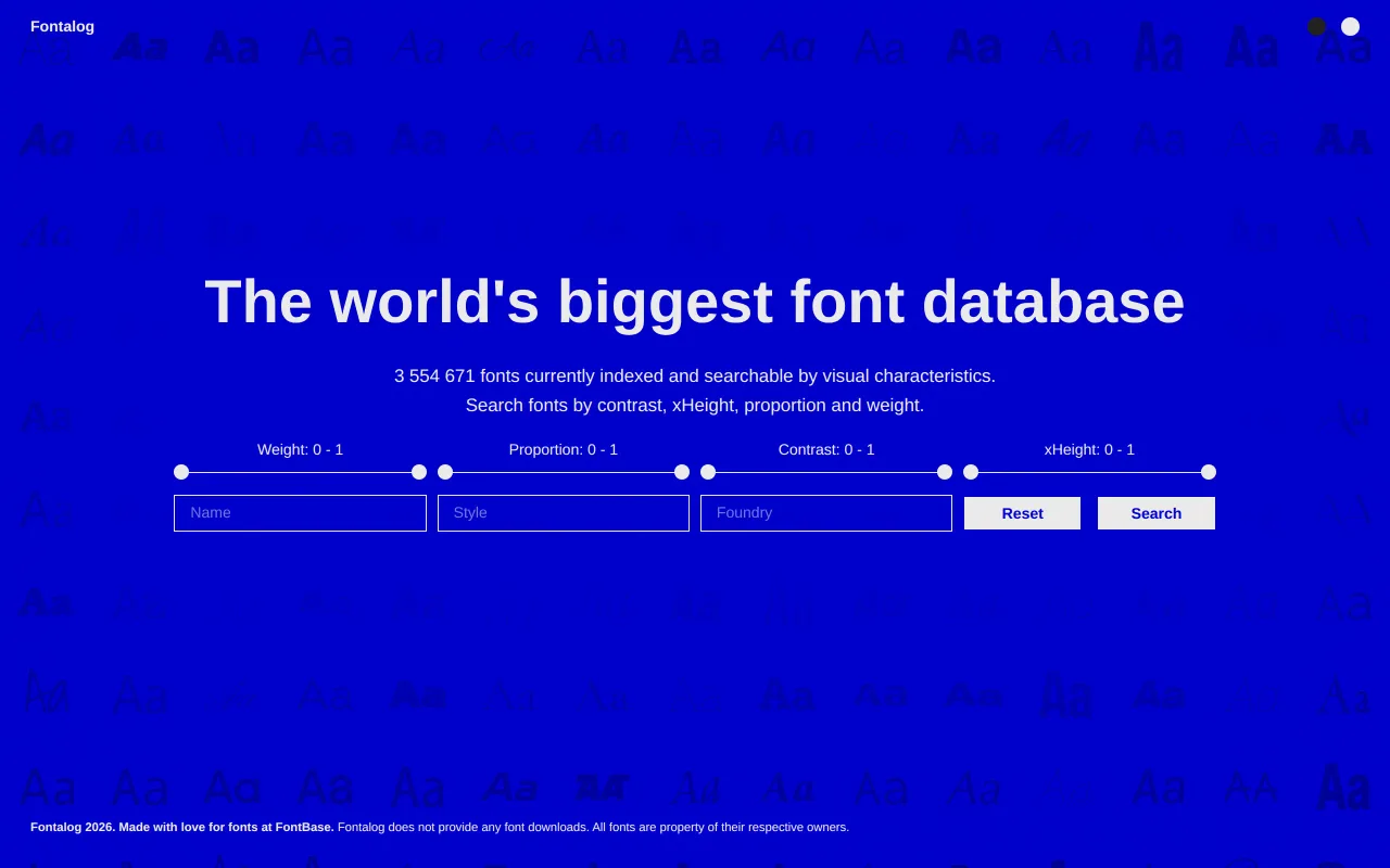 Fontalog screenshot
