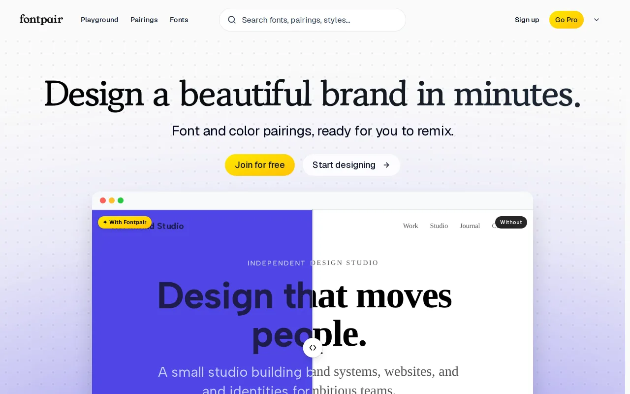 Fontpair screenshot