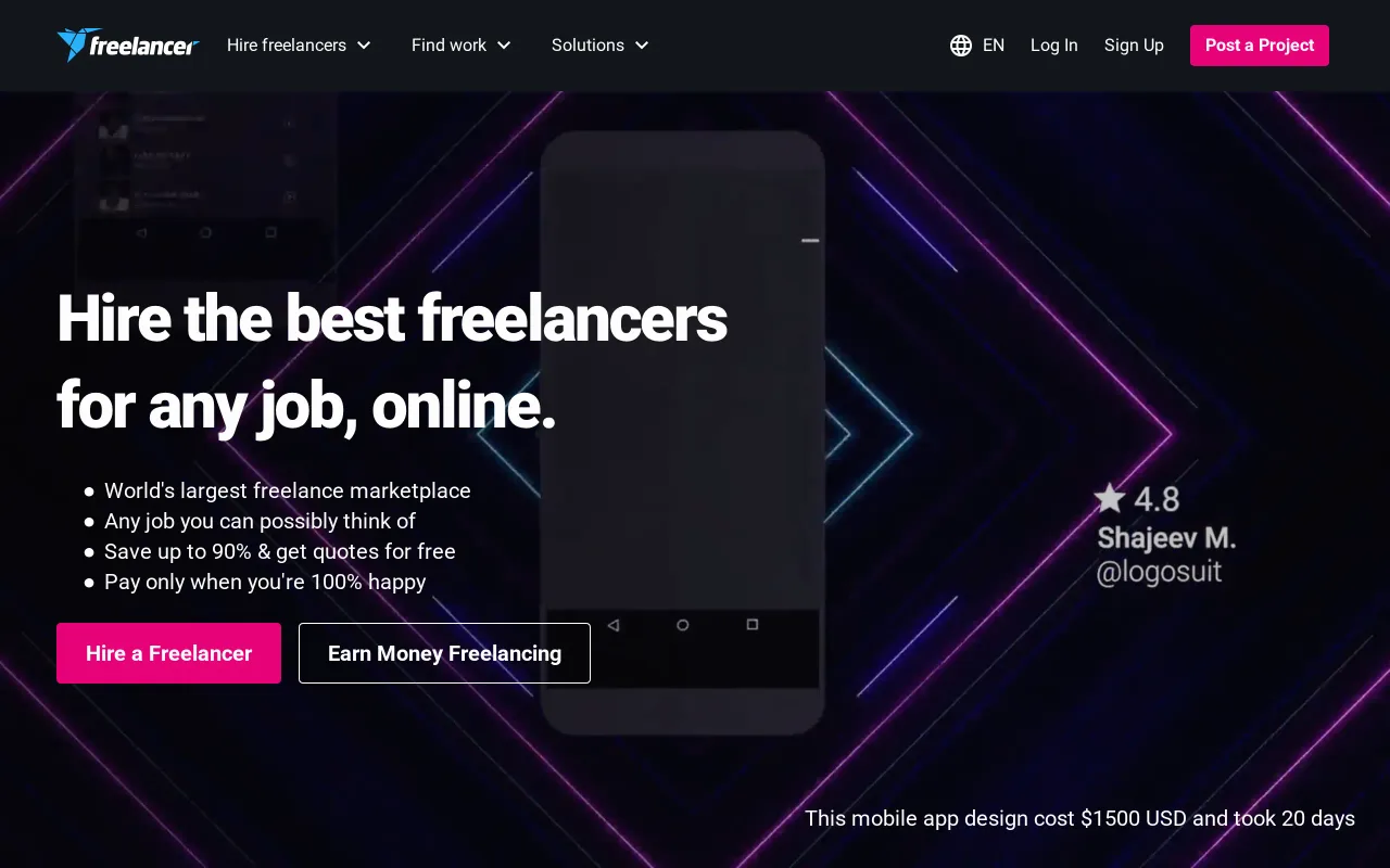Freelancer screenshot