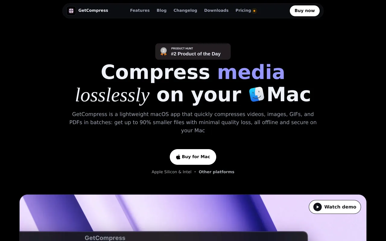 GetCompress screenshot