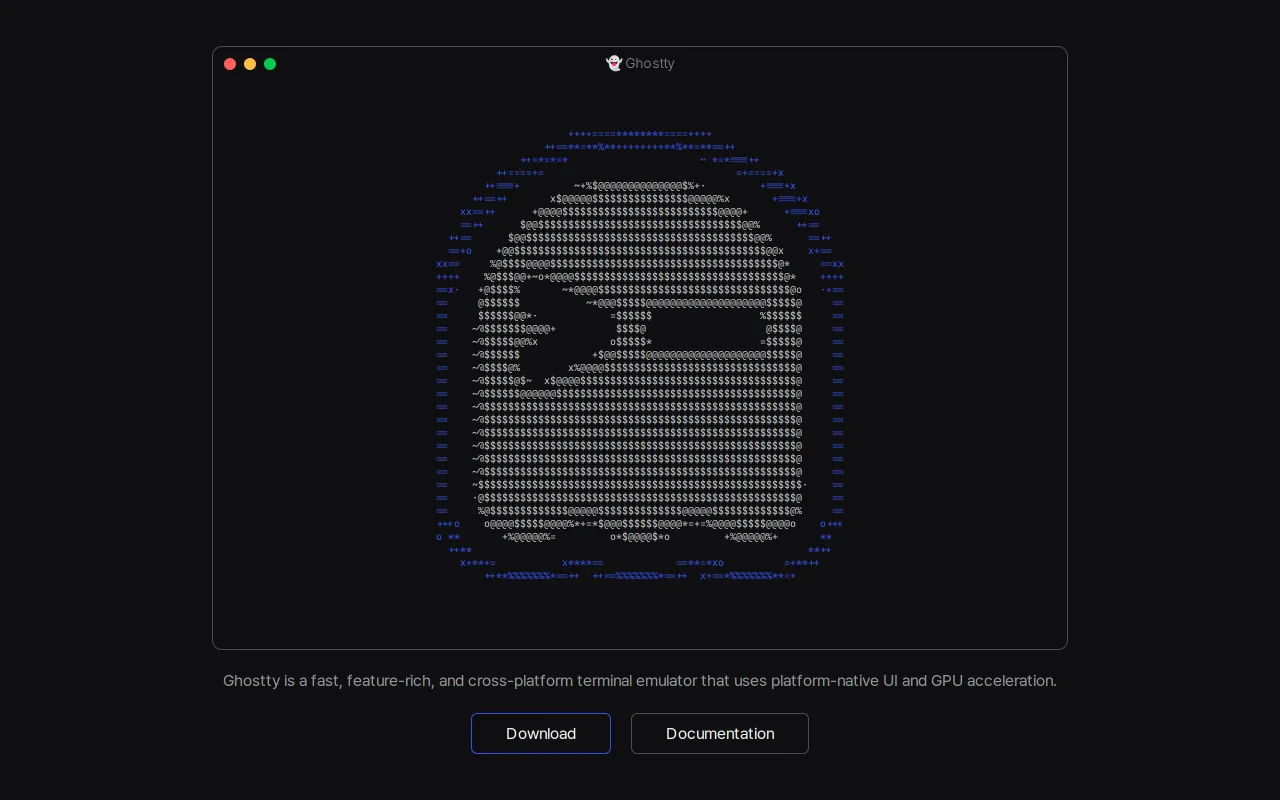 Ghostty screenshot