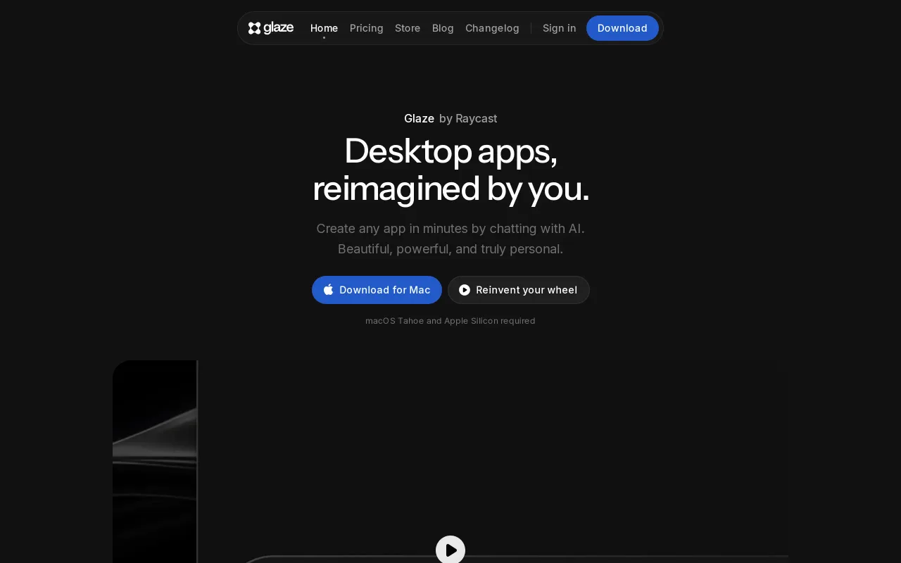 Glaze by Raycast screenshot