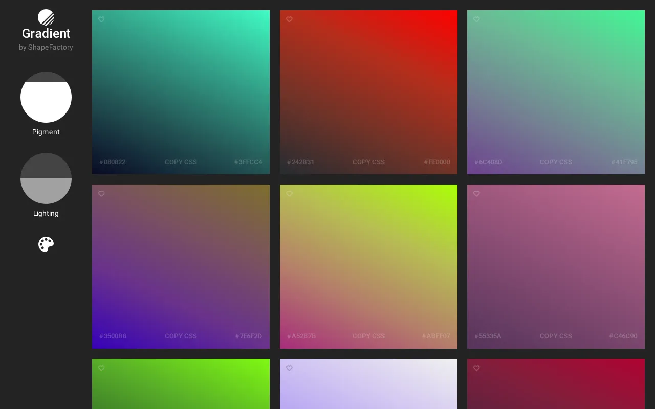 Gradient screenshot