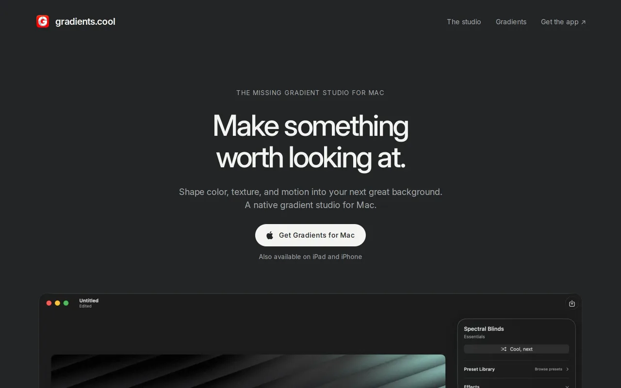 Gradients.cool screenshot