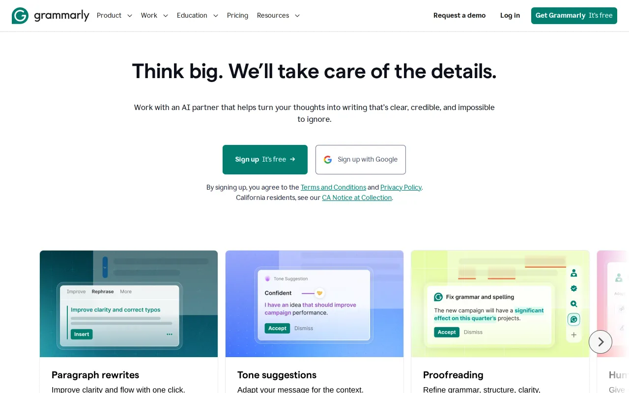 Grammarly screenshot