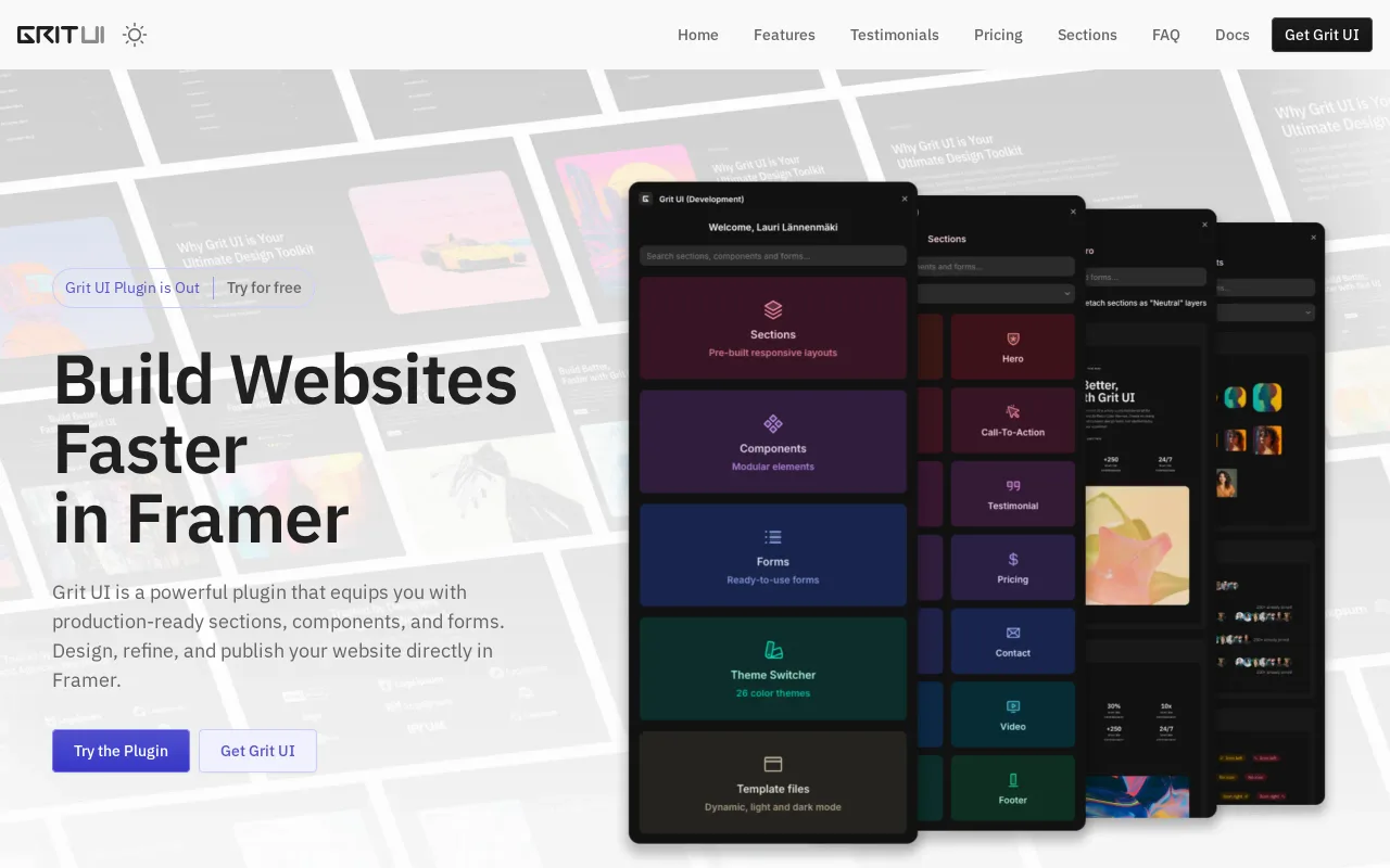 Grit UI screenshot