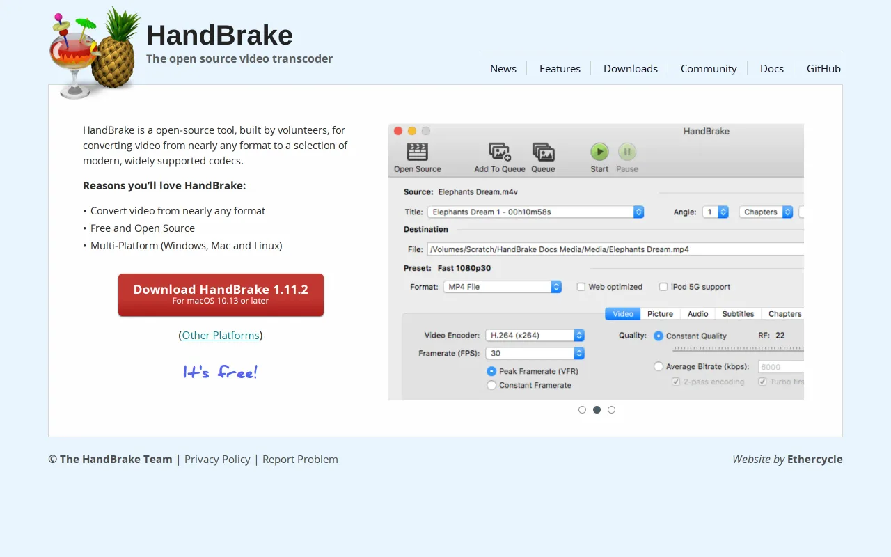 HandBrake screenshot
