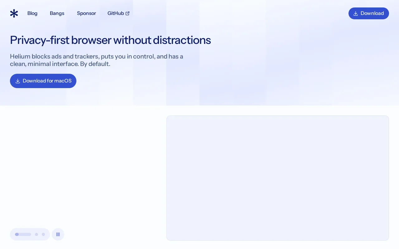 Helium screenshot