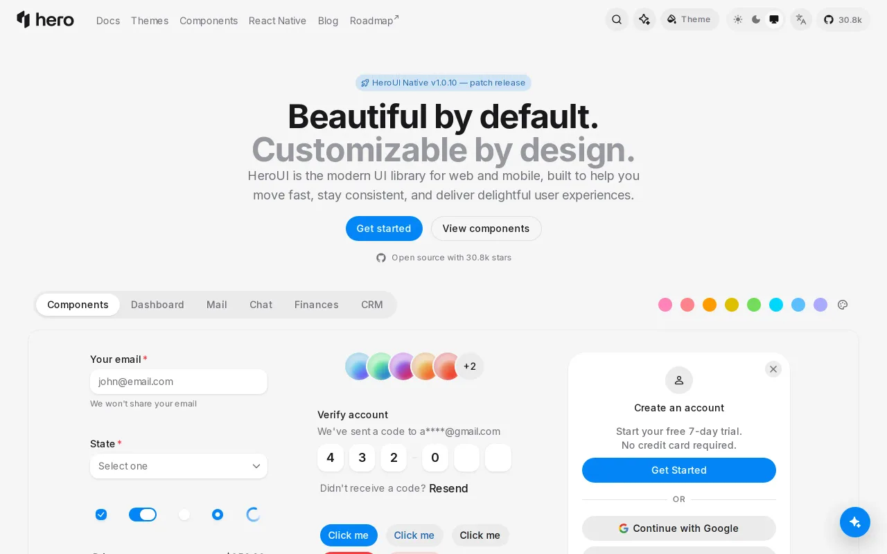 HeroUI screenshot