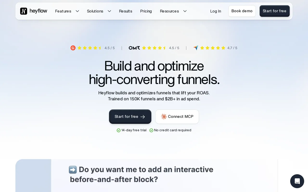 Heyflow screenshot
