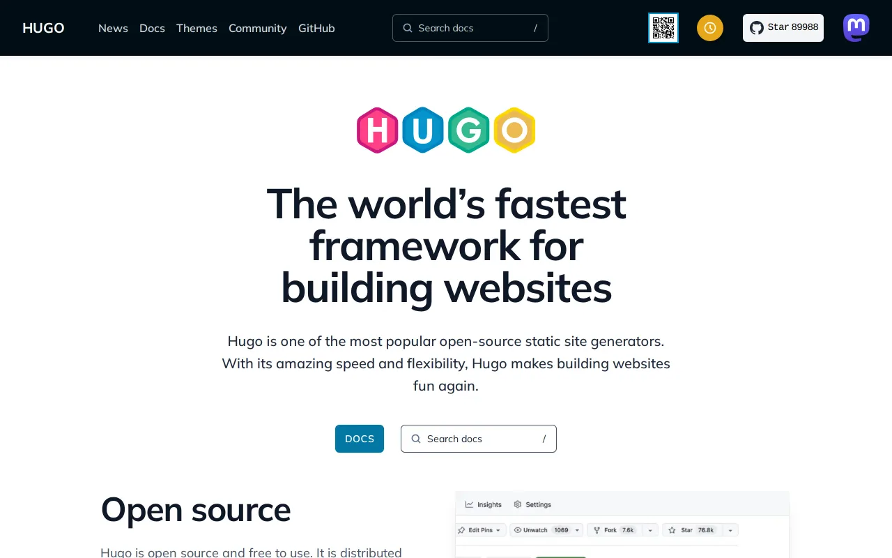 Hugo screenshot