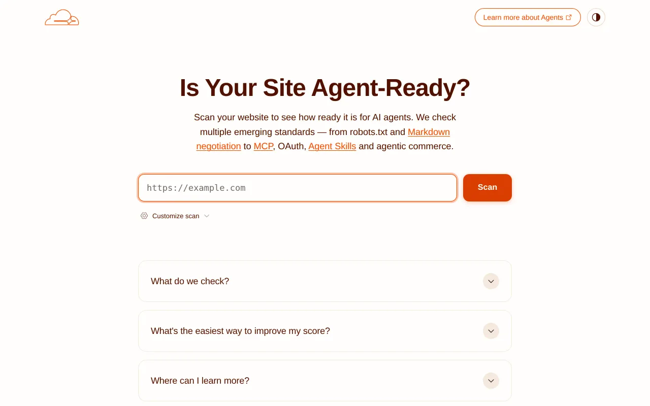 Is Your Site Agent-Ready? screenshot