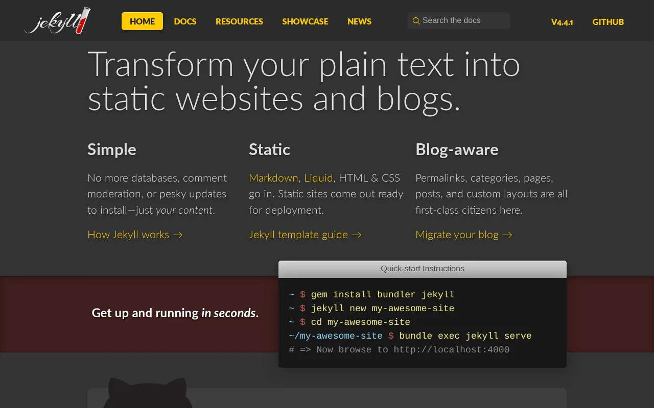 Jekyll screenshot