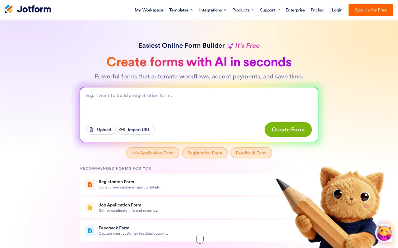 Jotform screenshot