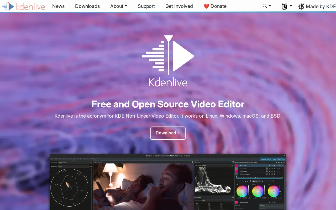 Kdenlive screenshot