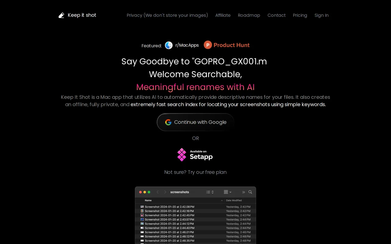 KeepItShot screenshot
