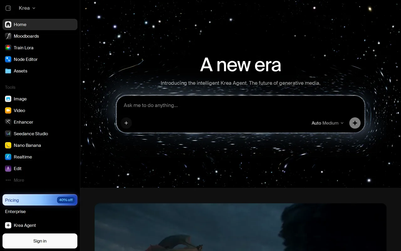 Krea screenshot