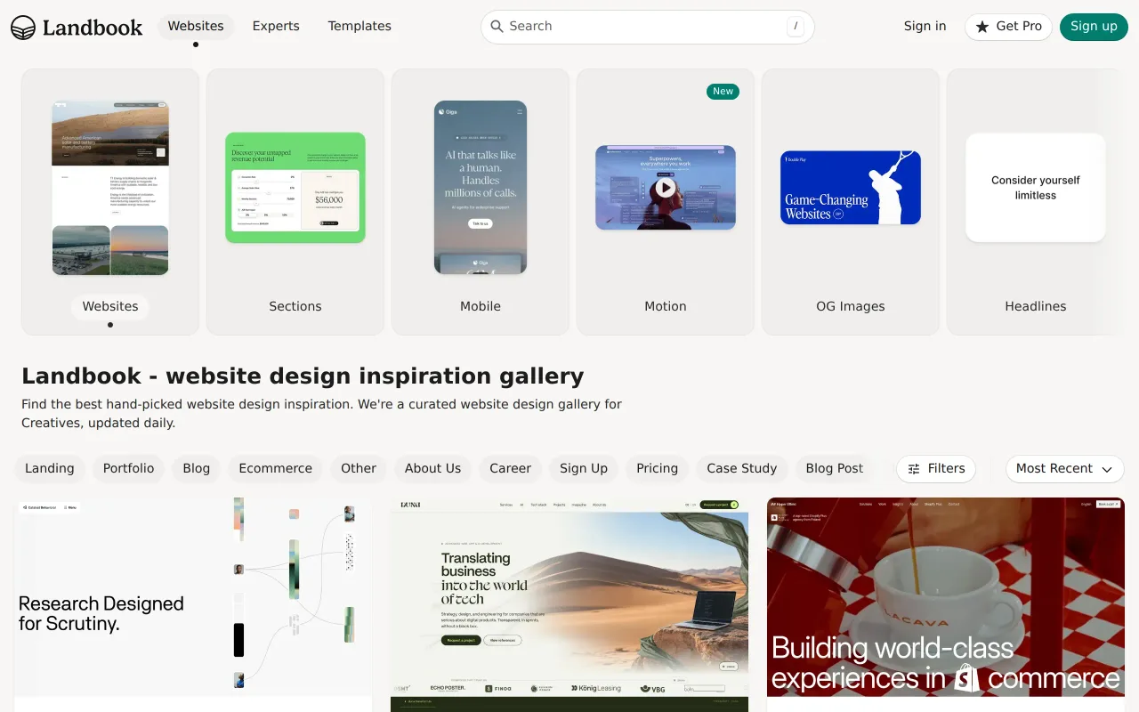 Land-book screenshot