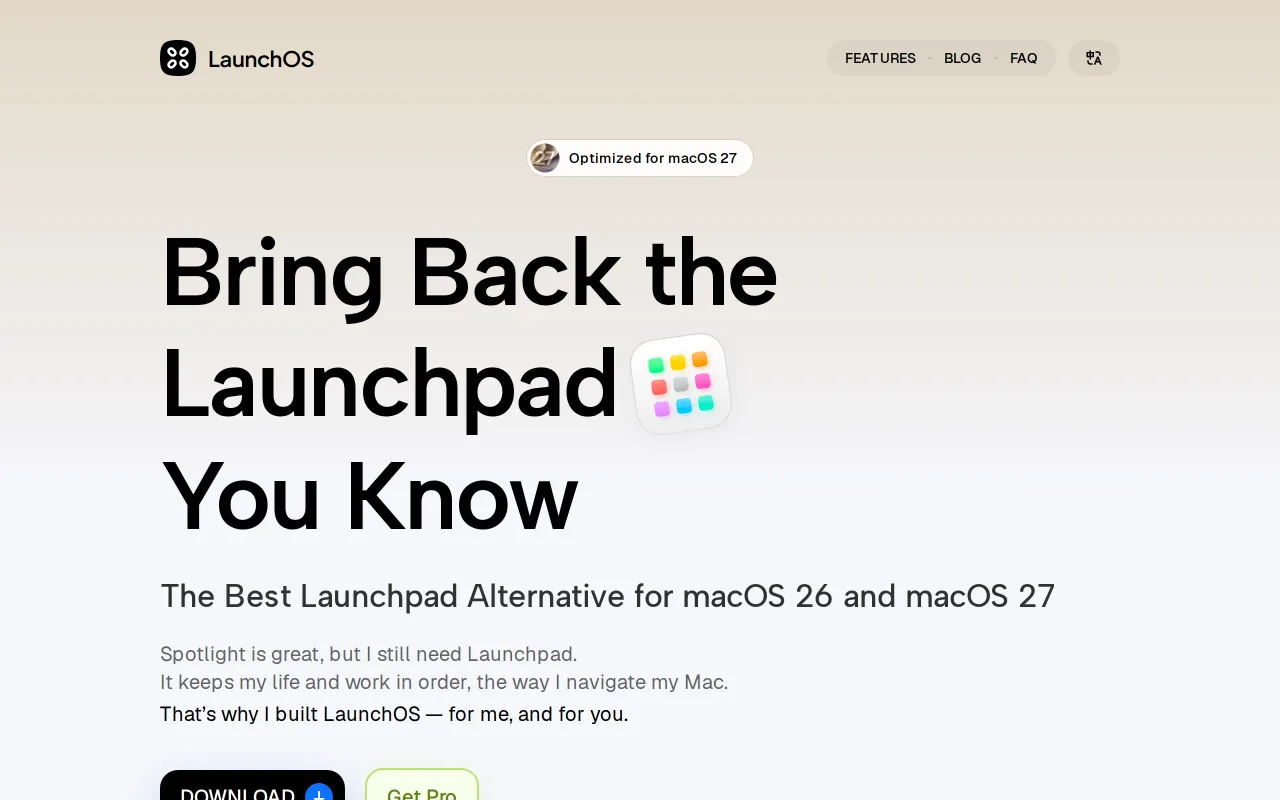 LaunchOS screenshot