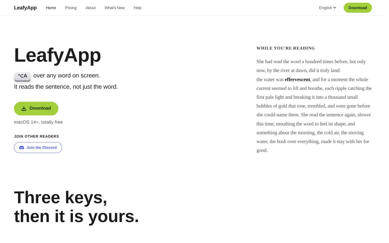 Leafy: Vocabulary Builder for Mac screenshot