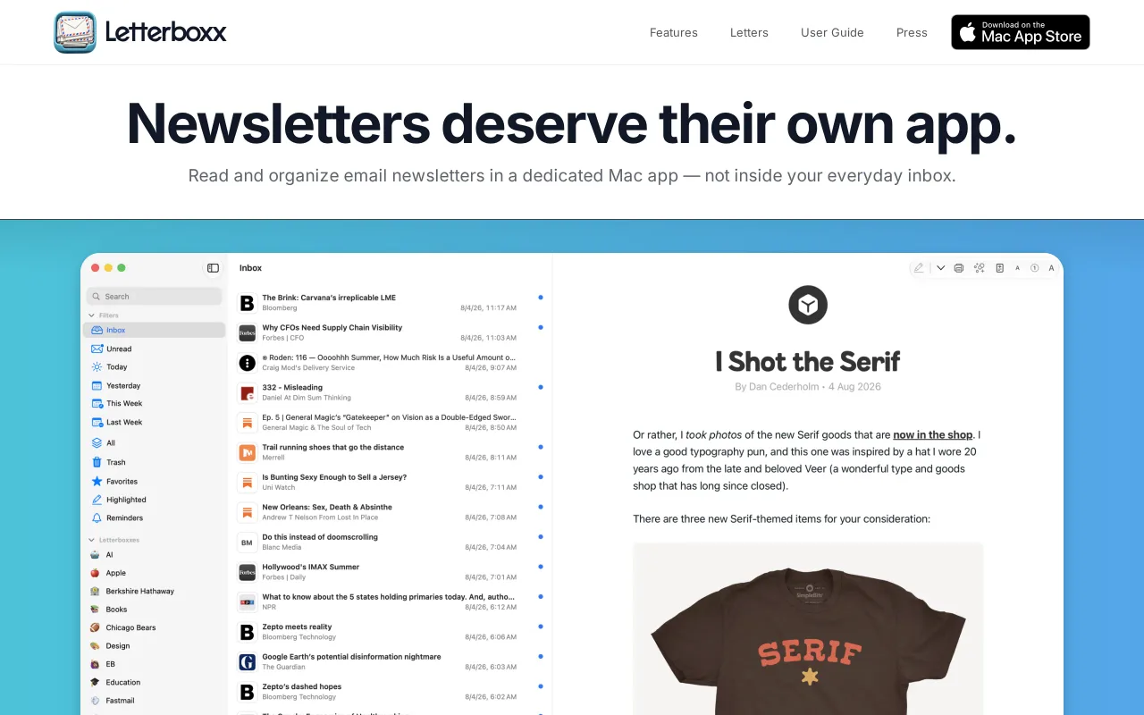 Letterboxx screenshot