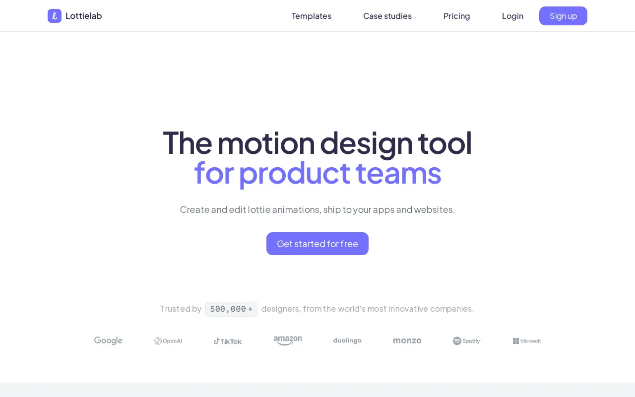 Lottielab screenshot
