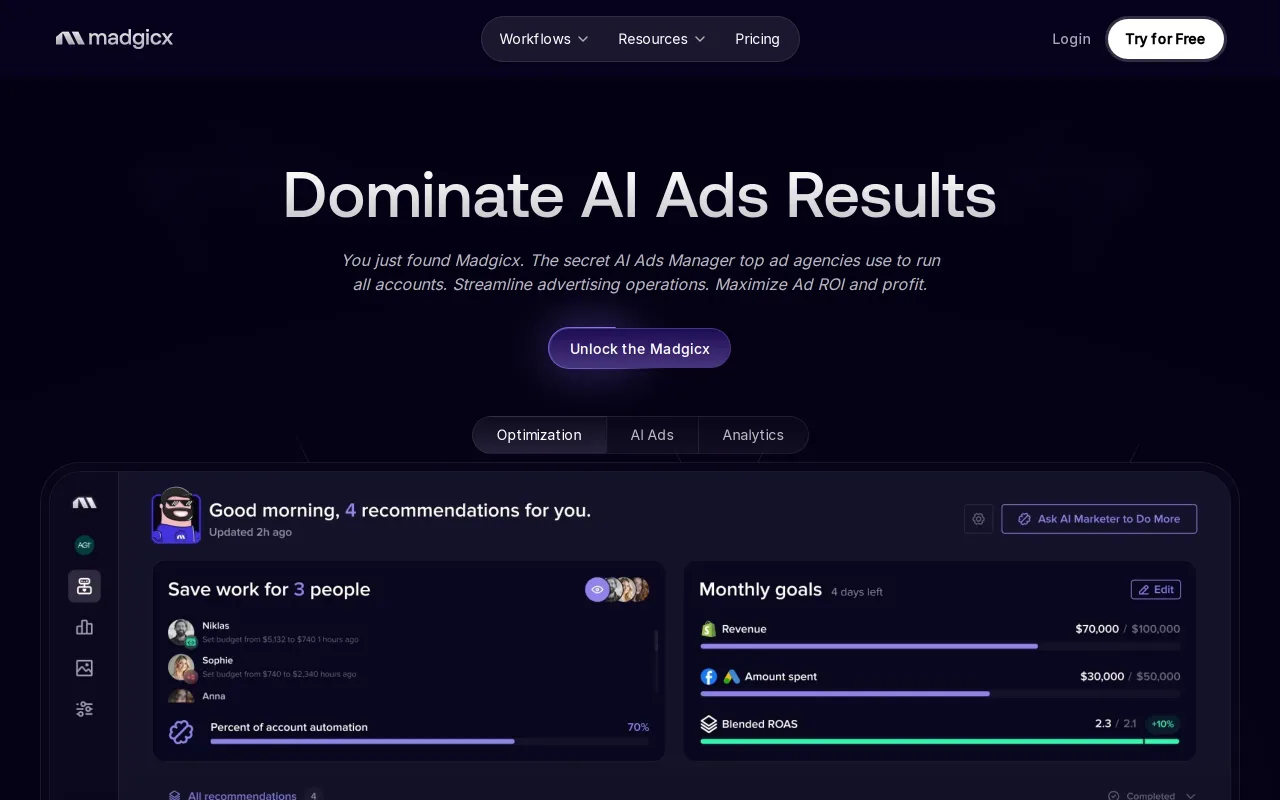 Madgicx screenshot
