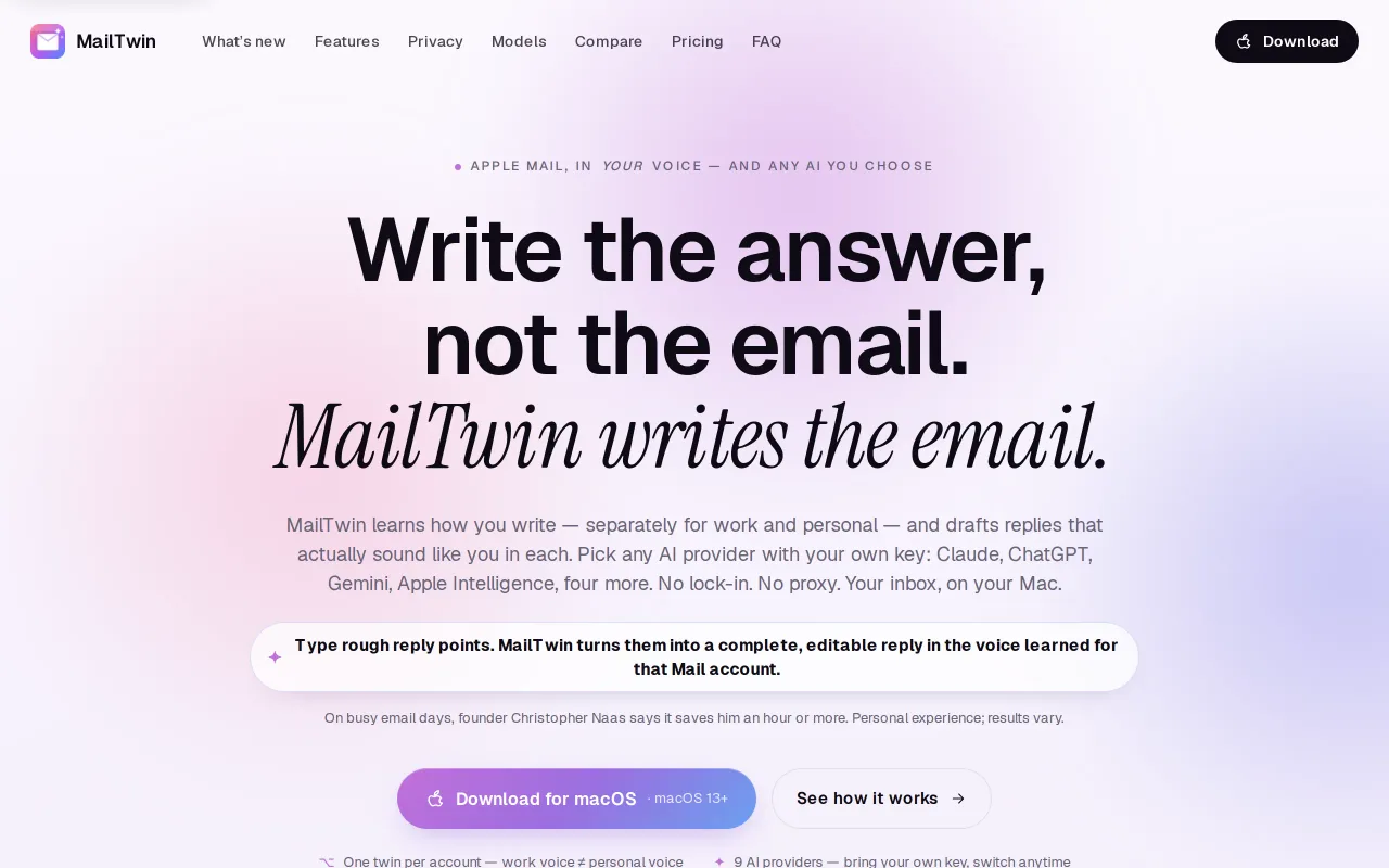 MailTwin screenshot