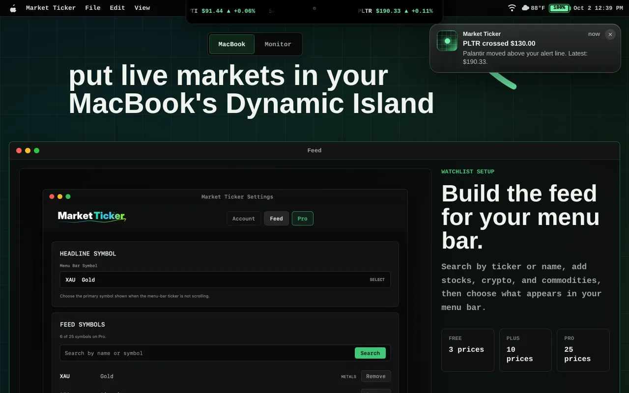 Market Ticker Live screenshot