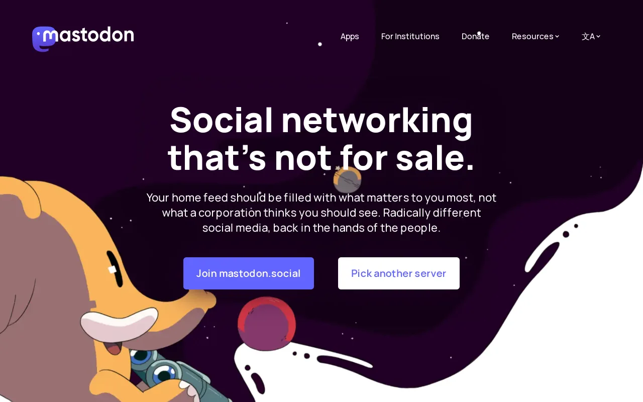 Mastodon screenshot