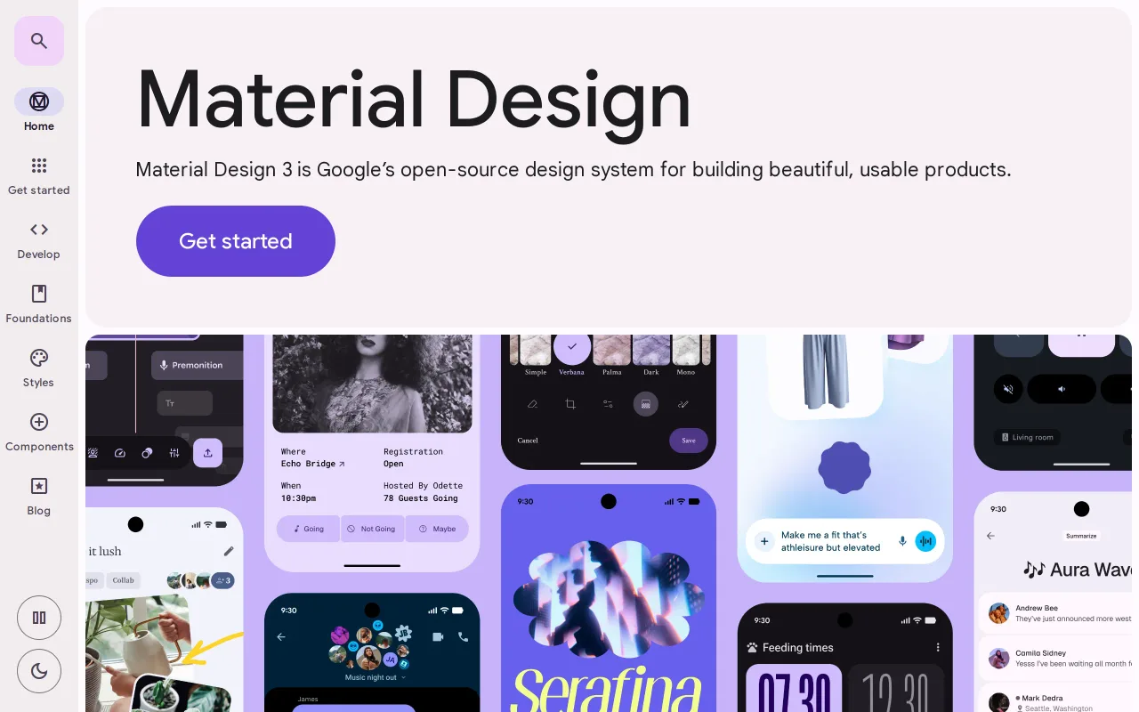Material Design screenshot