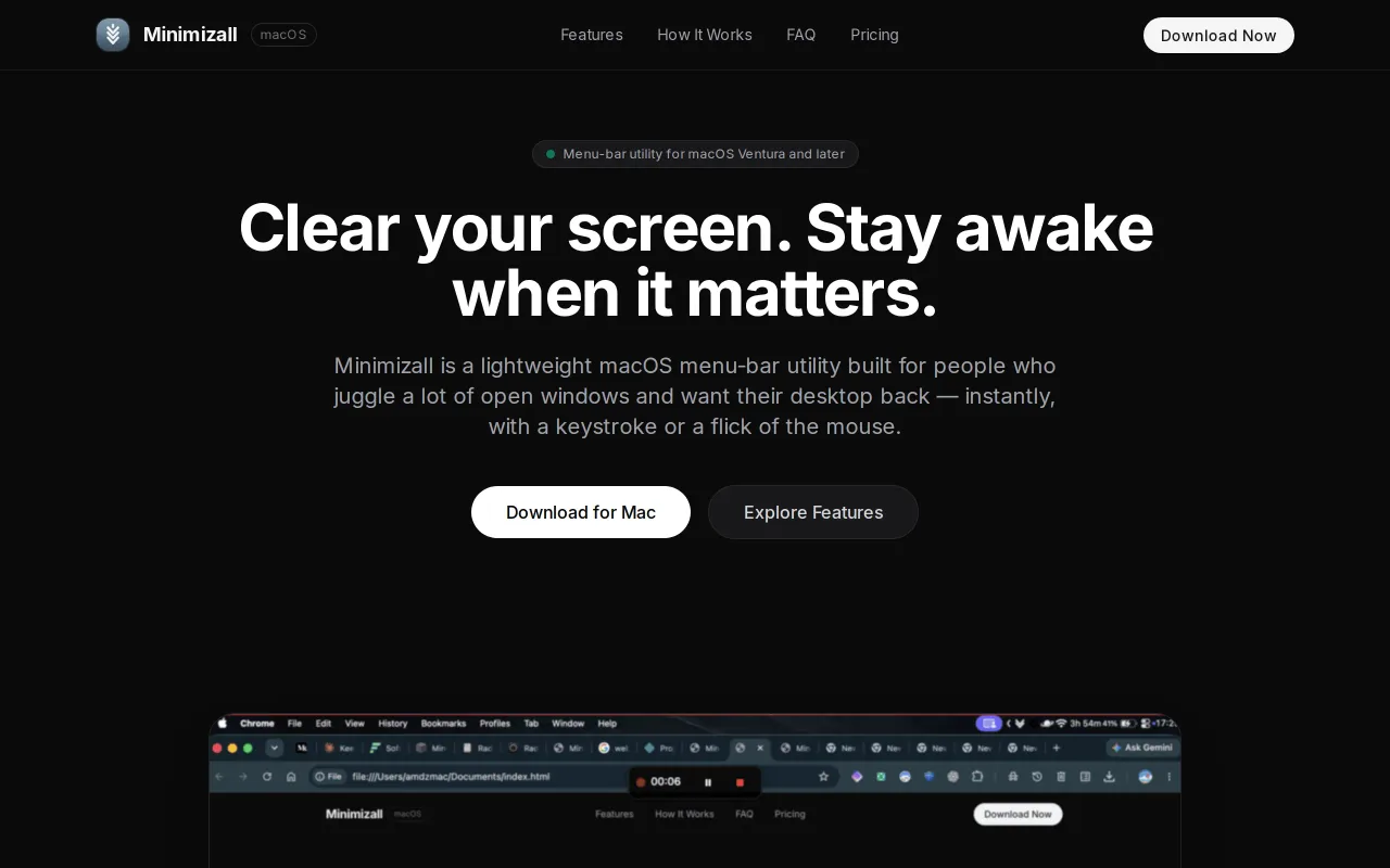Minimizall screenshot