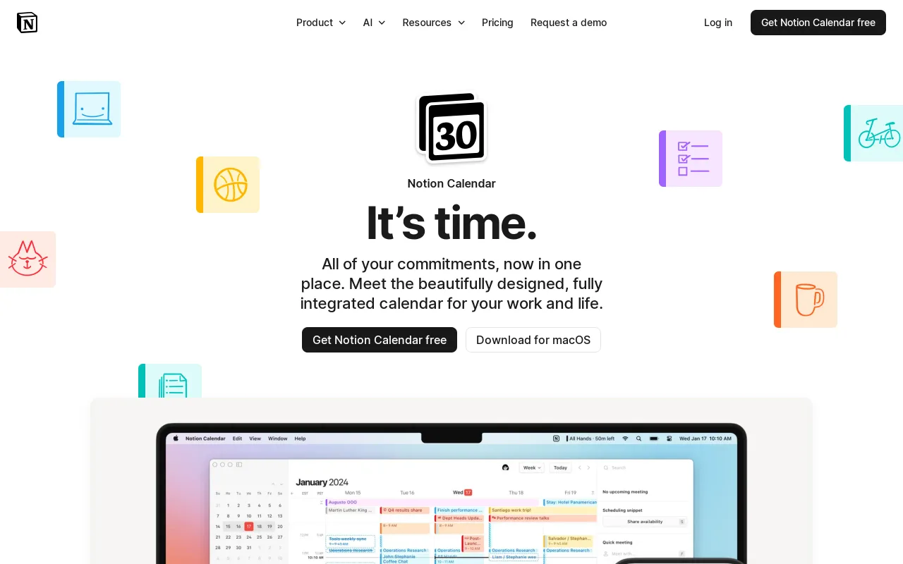 Notion Calendar screenshot