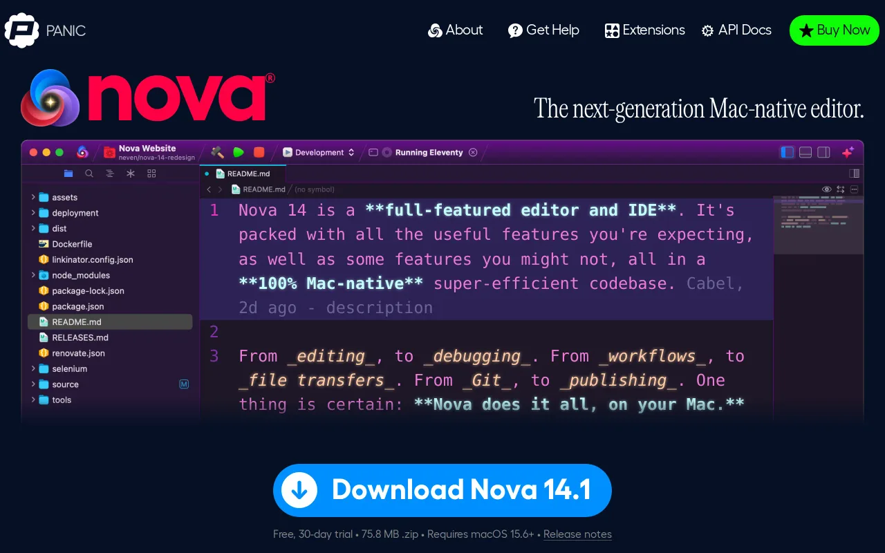 Nova screenshot