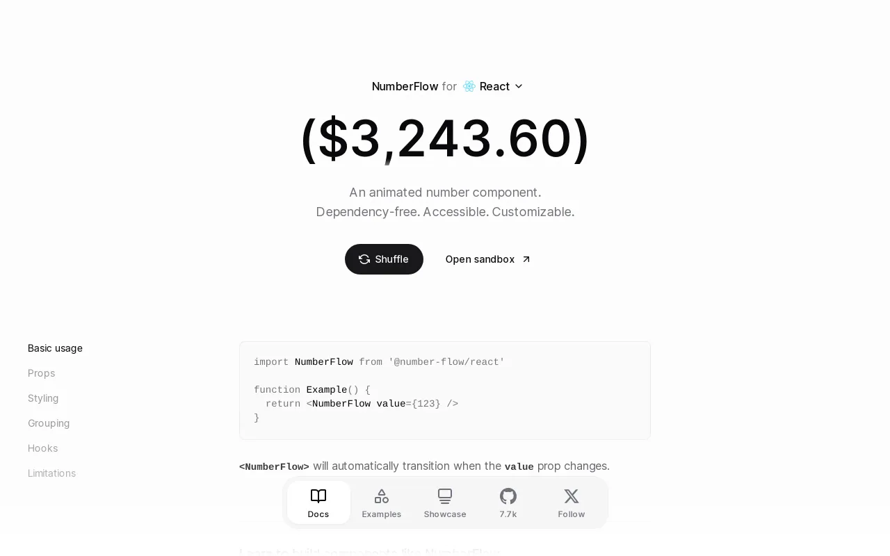 NumberFlow screenshot