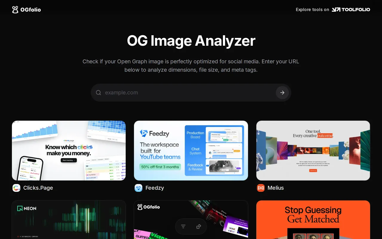 Ogfolio screenshot