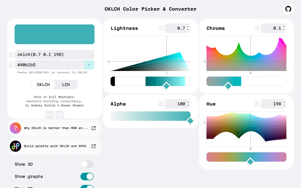 OKLCH Color Picker screenshot