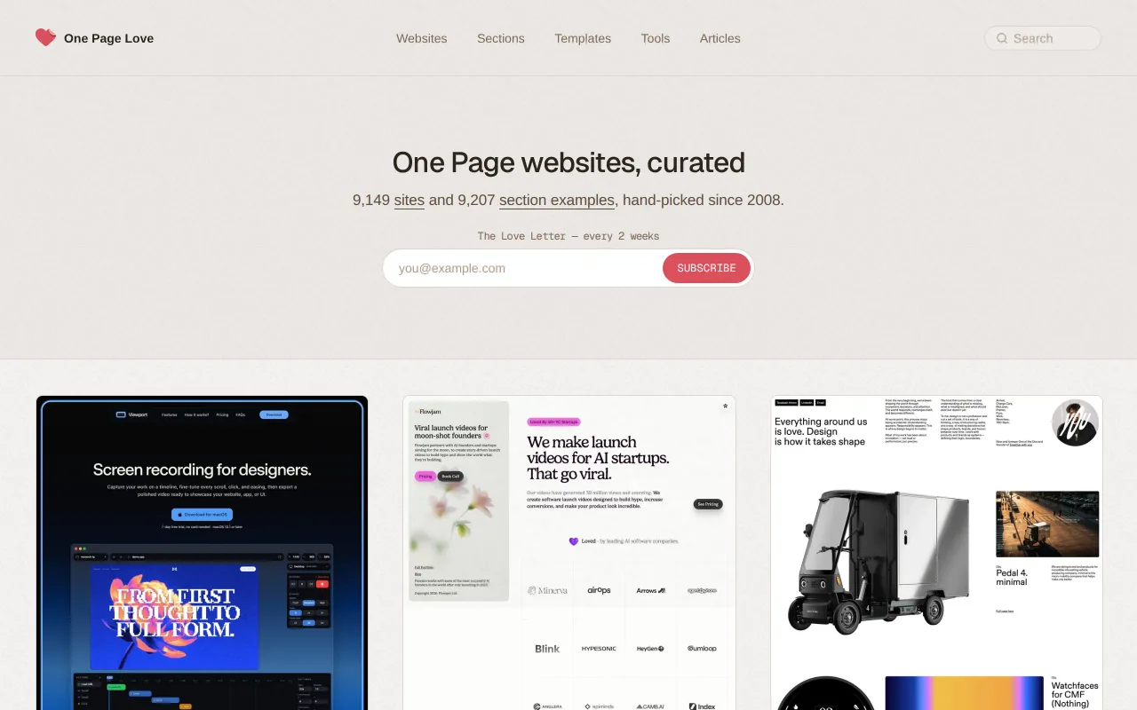 One Page Love screenshot