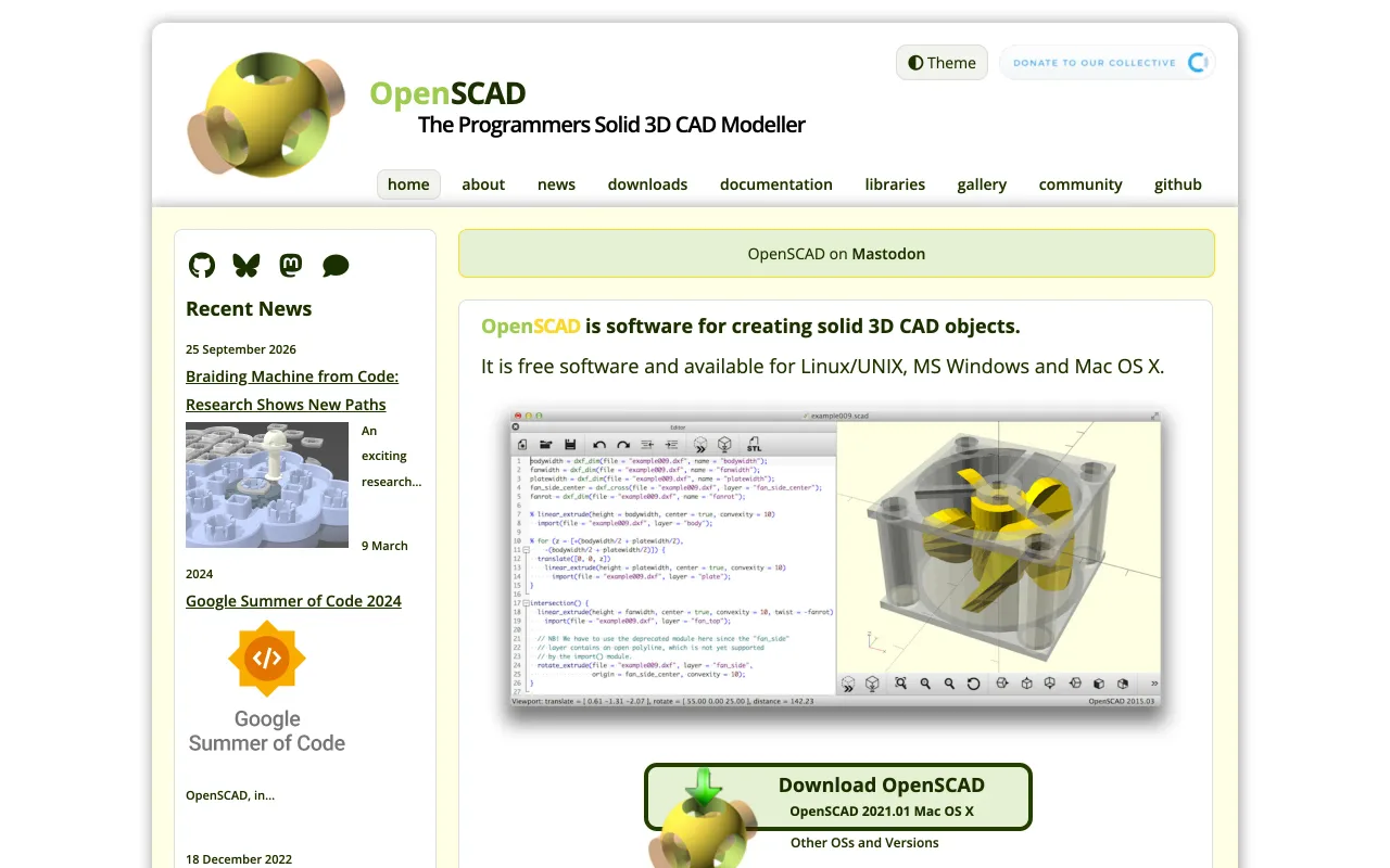 OpenSCAD screenshot