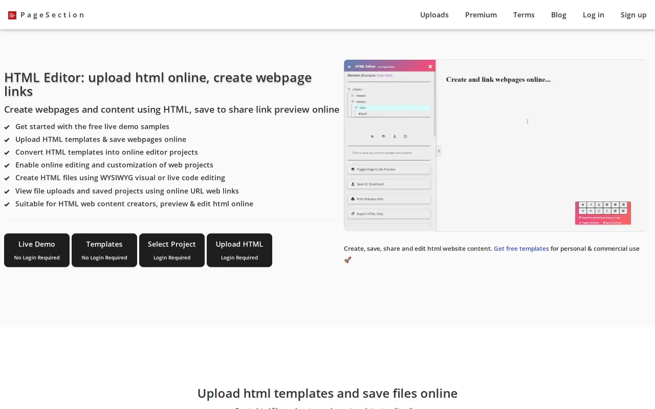 PageSection screenshot