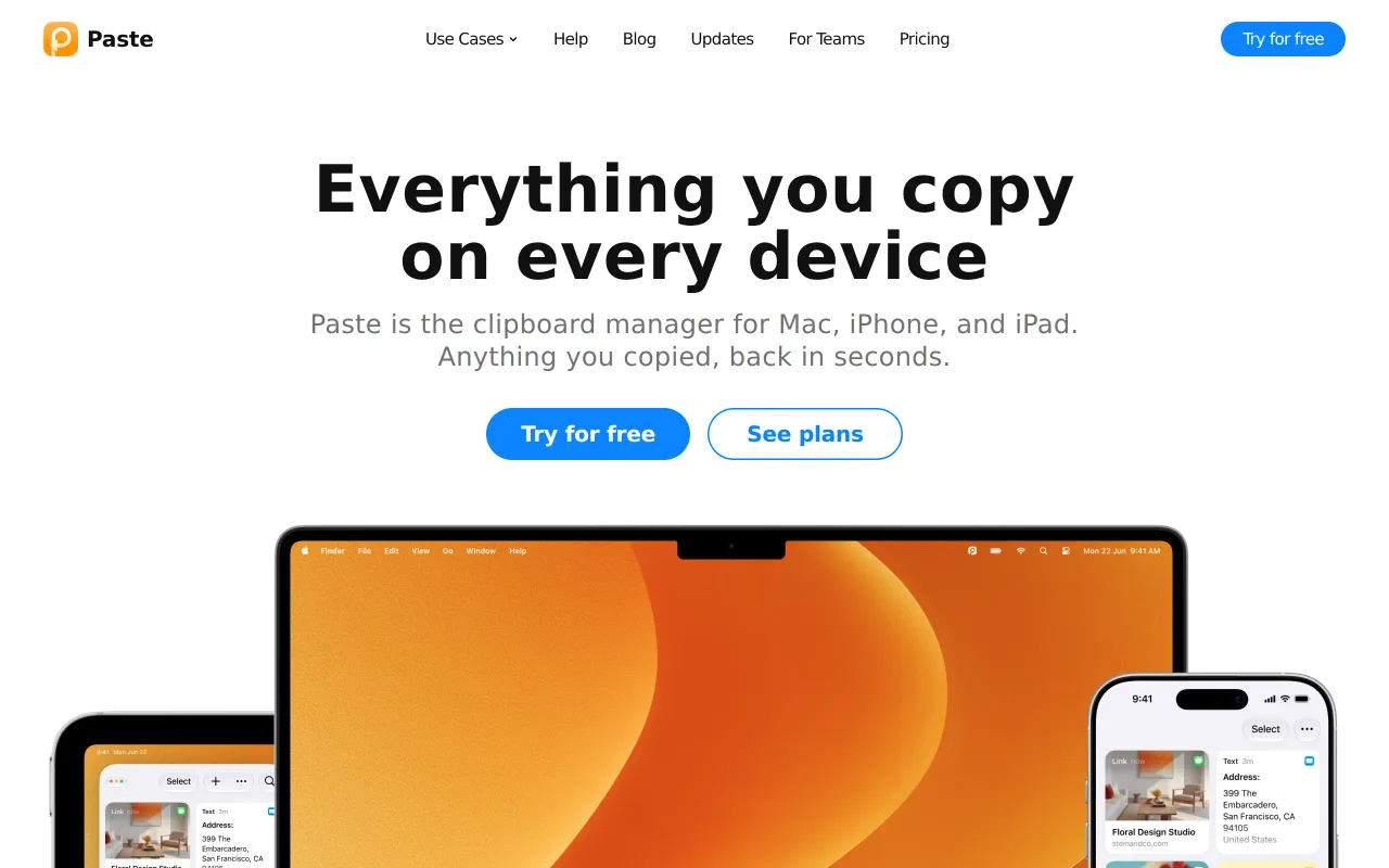 Paste screenshot