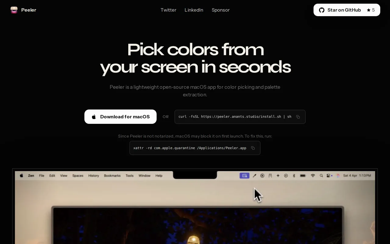 Peeler screenshot