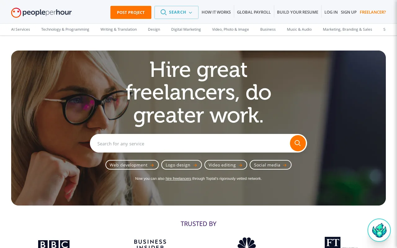 PeoplePerHour screenshot