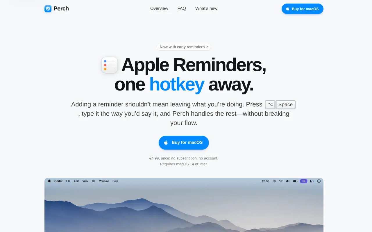 Perch screenshot