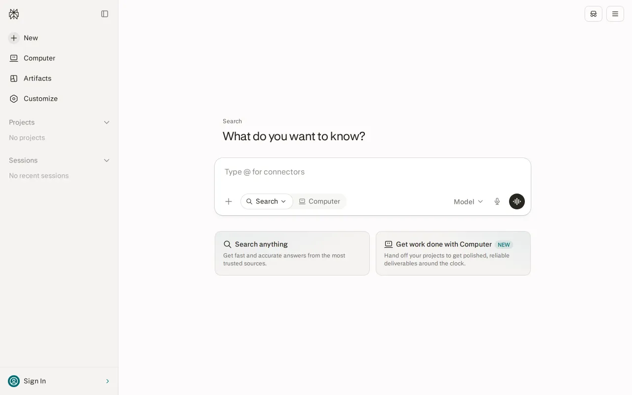 Perplexity screenshot