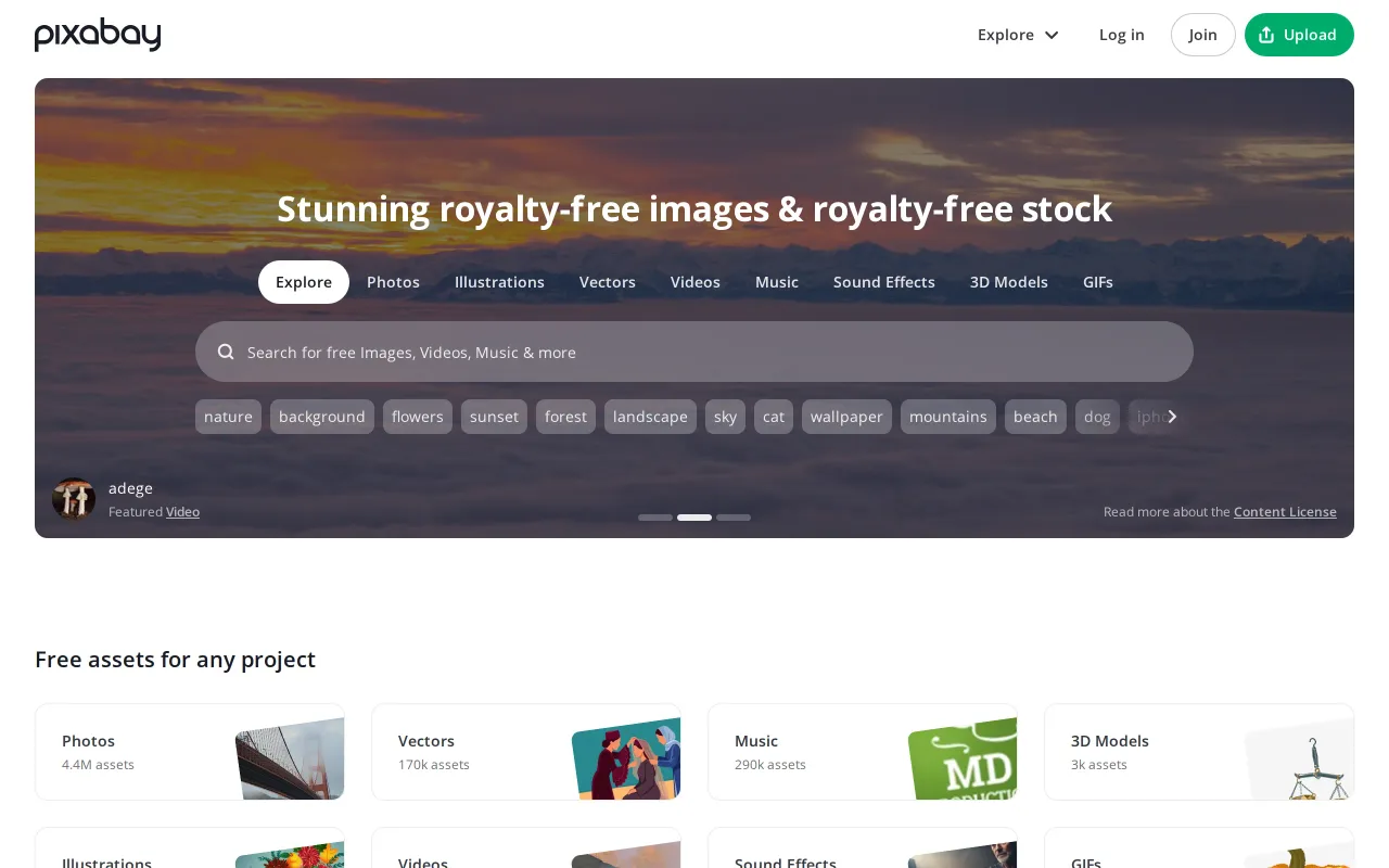 Pixabay screenshot