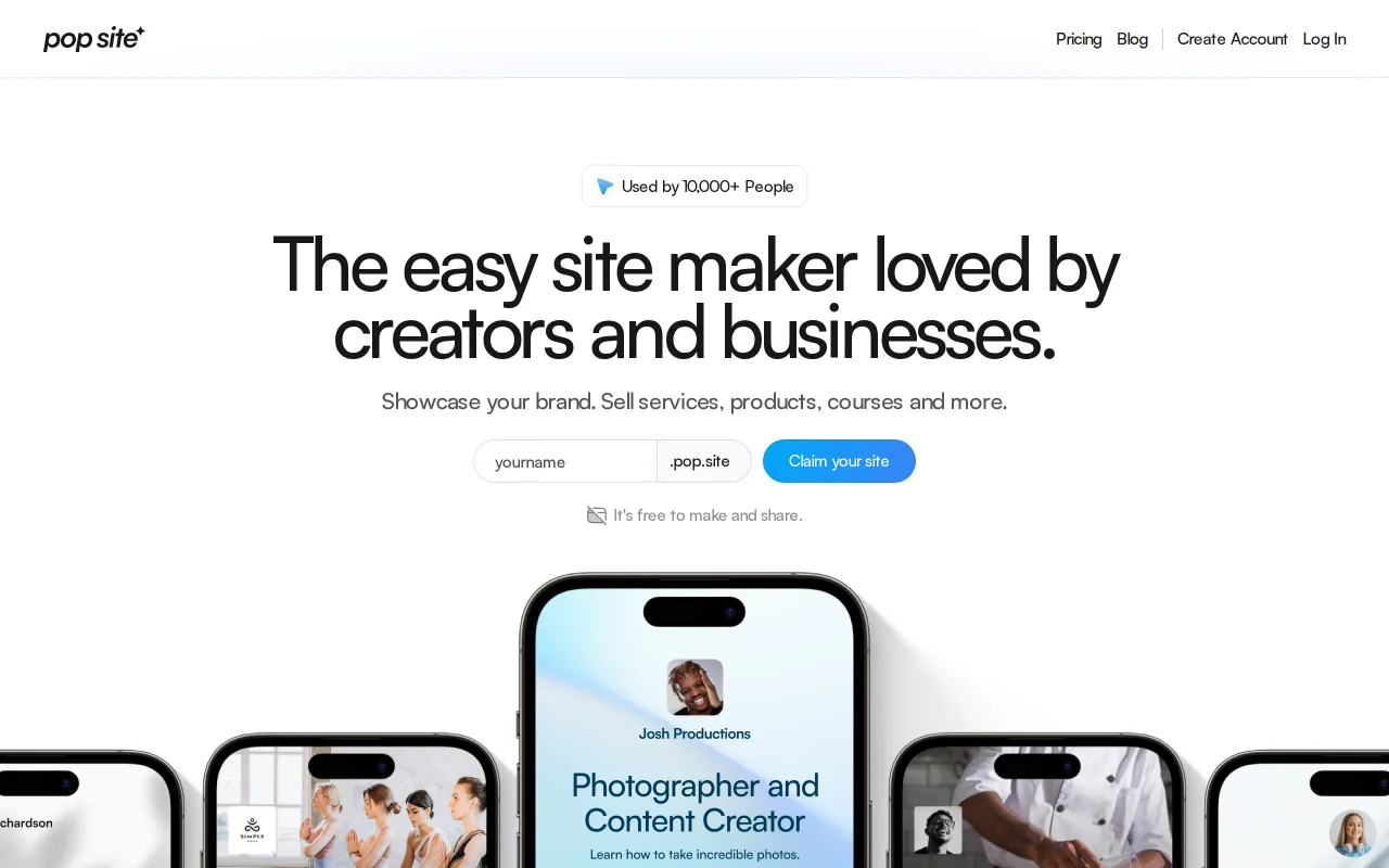 Pop Site screenshot