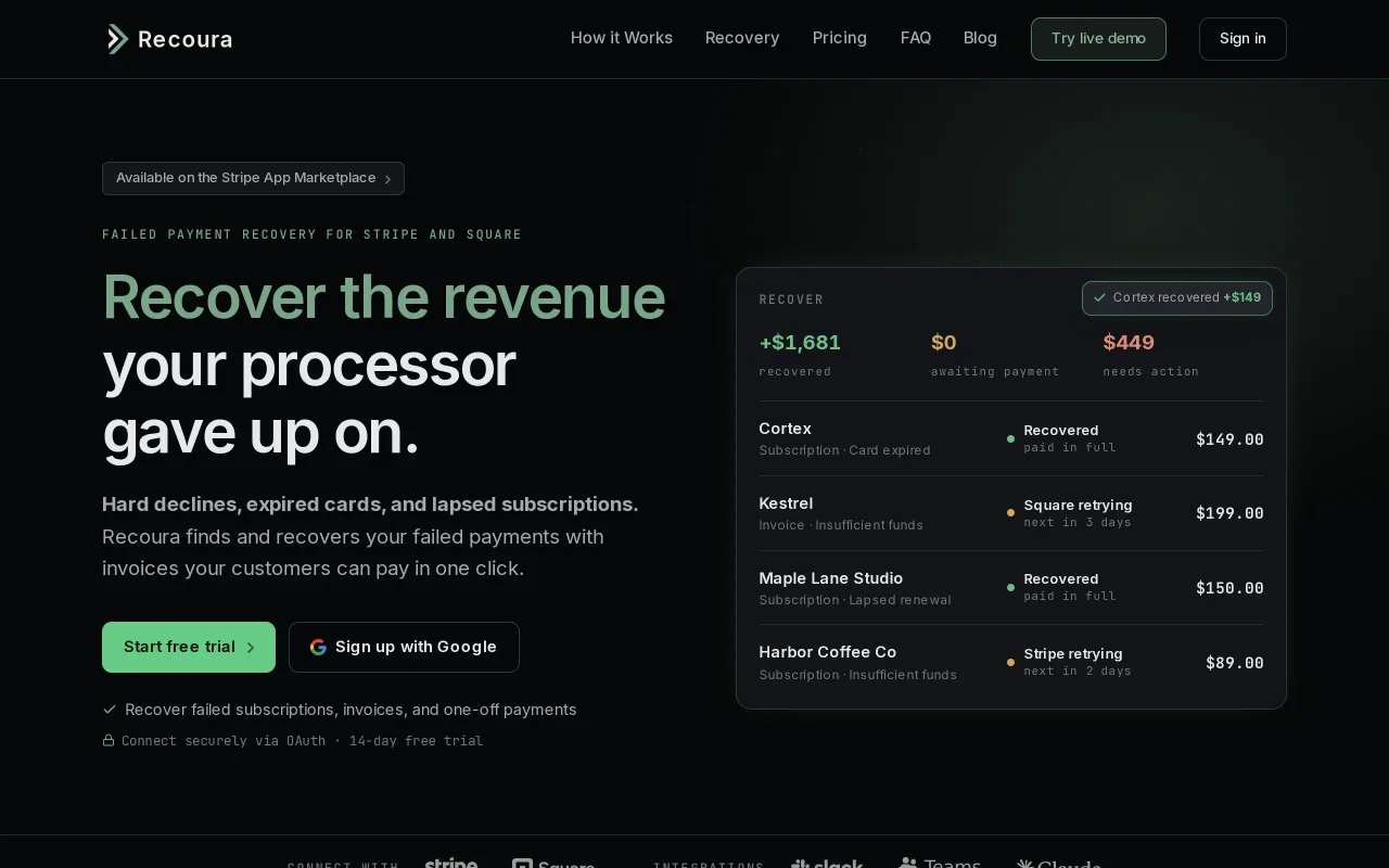 Recoura screenshot