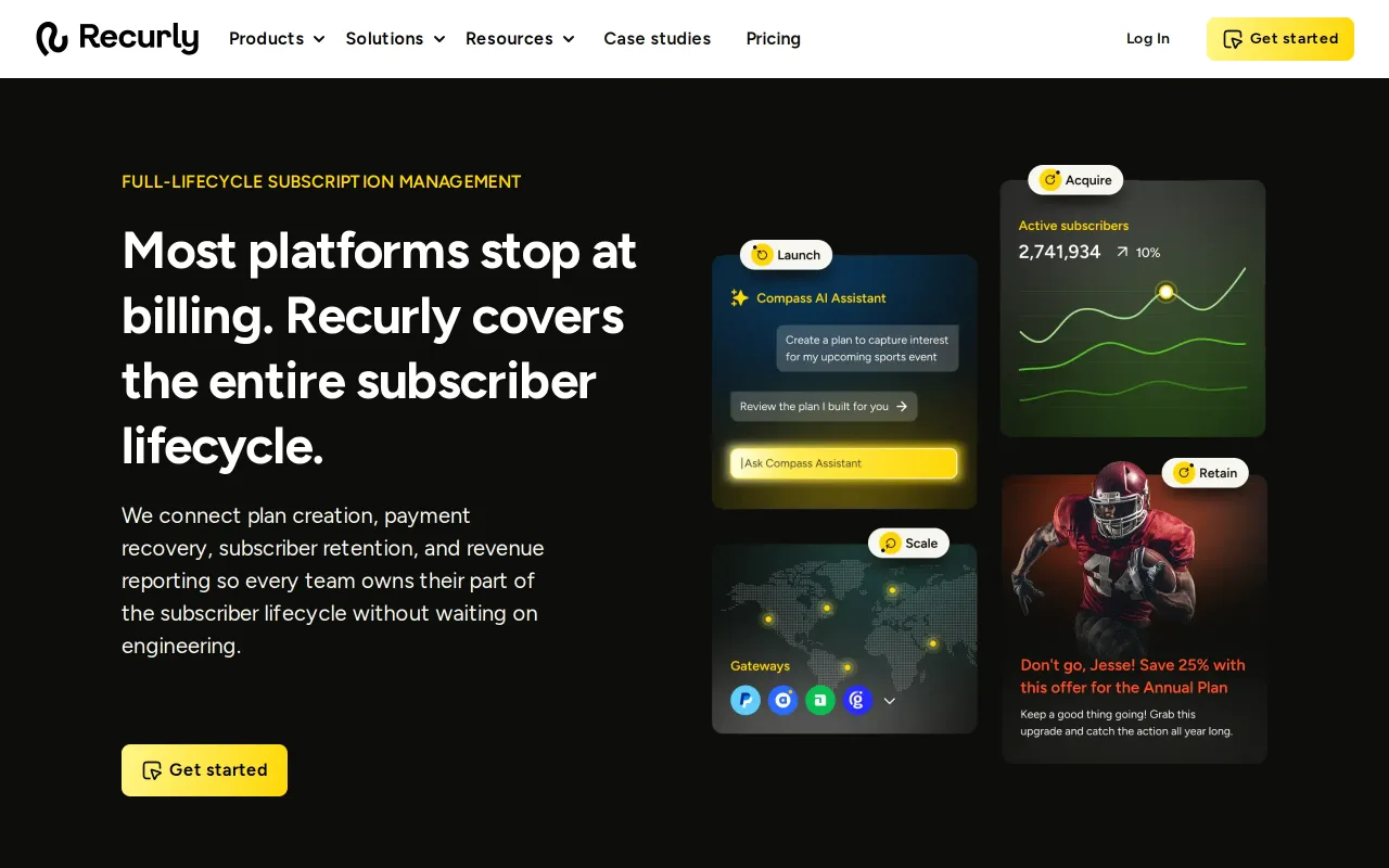 Recurly screenshot