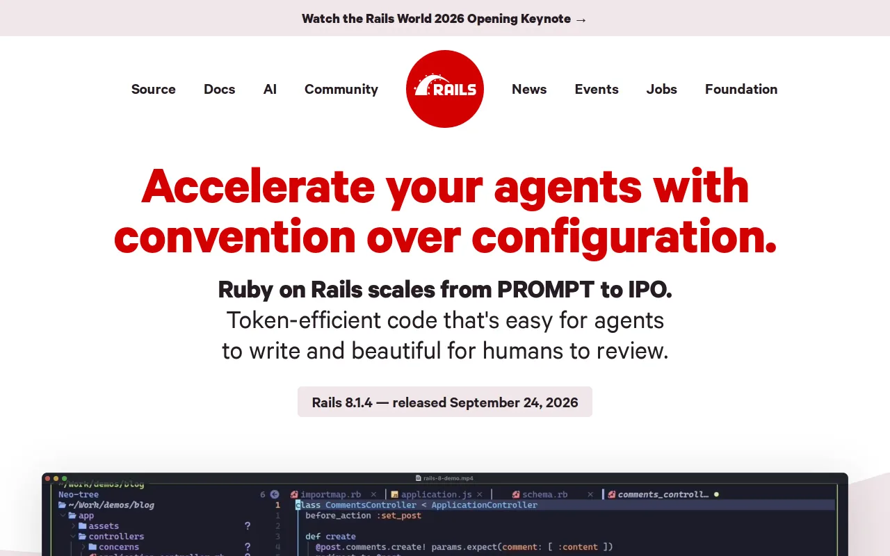 Ruby on Rails screenshot